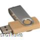 Picture of TWIST USB STICK with Medium Wood Cover in Brown