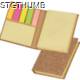 Picture of STICKY MARKER AND STICKY NOTE BOOK in Cork Envelope in Beige