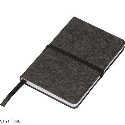 Picture of FELT NOTE BOOK A6 in Silvergrey