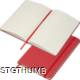 Picture of A5 RECYCLED PAPER BOOK in Red