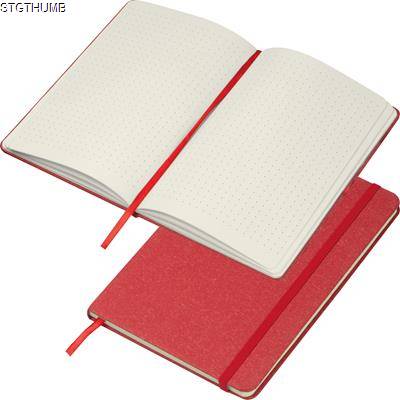 Picture of A5 RECYCLED PAPER BOOK in Red.