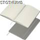 Picture of A5 RECYCLED PAPER BOOK in Silvergrey