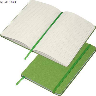 Picture of A5 RECYCLED PAPER BOOK in Green.