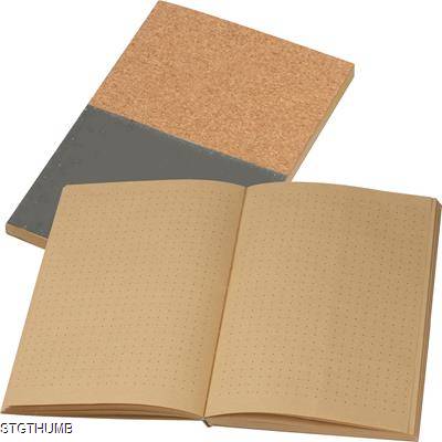 Picture of A5 CORK BOOK in Silvergrey