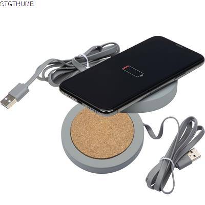Picture of LIMESTONE CEMENT CORDLESS CHARGER in Silvergrey