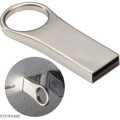 Picture of METAL USB STICK 4GB in Silvergrey.