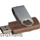Picture of TWIST USB STICK with Dark Wood Cover 8gb in Brown