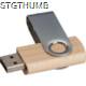 Picture of TWIST USB STICK with Light Wood Cover 8gb in Brown