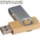 Picture of TWIST USB STICK with Medium Wood Cover 8gb in Brown
