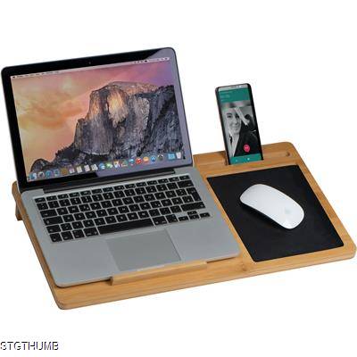 Picture of LAPTOP TRAY with Mousemat & Mobile Phone Holder in Beige.