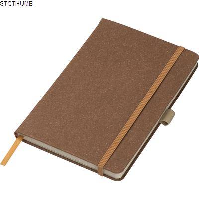 Picture of A5 NOTE BOOK with Bonded Leather Cover in Brown.