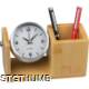 Picture of BAMBOO PENCIL CASE with Analogue Clock in Beige