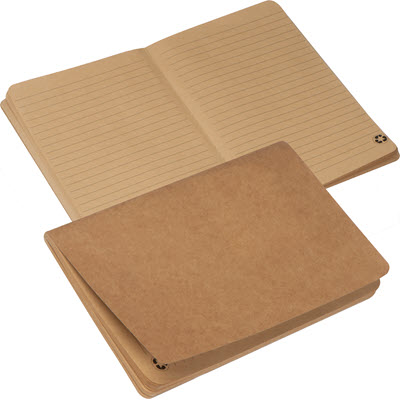 Picture of RECYCLED NOTE BOOK, LINED in Beige