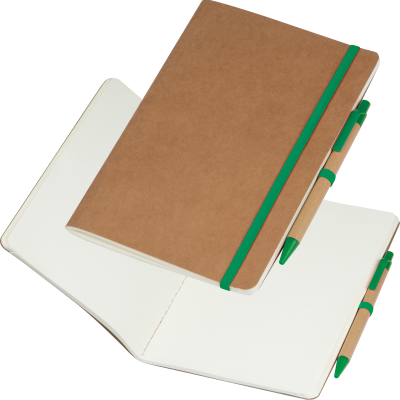 Picture of NOTE BOOK with Ball Pen in Green.