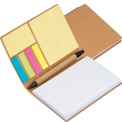 Picture of NOTE BOOK with Pen & Sticky Notes in Beige