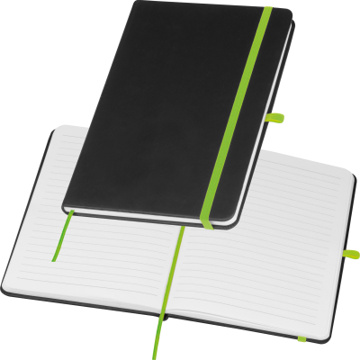 Picture of A5 NOTE BOOK with Colour Engraving in Apple Green
