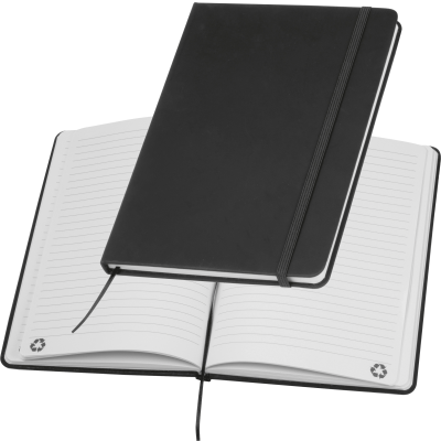 Picture of A5 NOTE BOOK OUT OF RECYCLINGPAPER in Black 