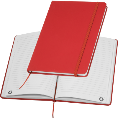 Picture of A5 NOTE BOOK OUT OF RECYCLINGPAPER in Red 