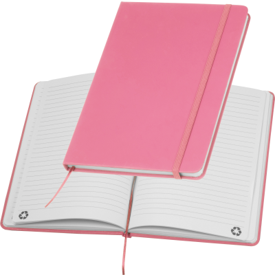 Picture of A5 NOTE BOOK OUT OF RECYCLINGPAPER in Pink 