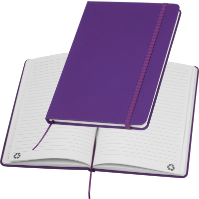 Picture of A5 NOTE BOOK OUT OF RECYCLINGPAPER in Purple 