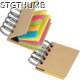 Picture of SMALL SPIRAL WIRO BOUND NOTE BOOK with Sticky Notes in Brown