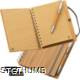 Picture of BAMBOO A5 NOTE PAD & BALL PEN in Brown