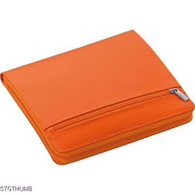 Picture of NYLON WRITING CASE with Zipper in Orange