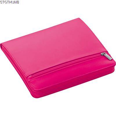 Picture of NYLON WRITING CASE with Zipper in Pink.