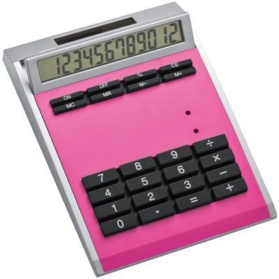 Picture of CRISMA SMALL OWN DESIGN CALCULATOR with Insert in Pink