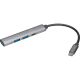 Picture of USB HUB MADE FROM RECYCLED ALUMINIUM in Silvergrey
