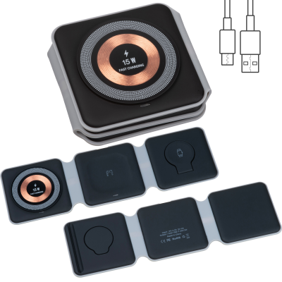 Picture of 3 in 1 Cordless Charger in Black 
