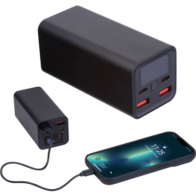 Picture of 20000 MAH ALUMINUM POWER BANK GERALDINE in Black