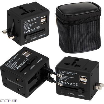 Picture of RUBBER TRAVEL ADAPTER in Black