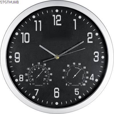 Picture of CRISMA STYLISH WALL CLOCK in Black & Silver.