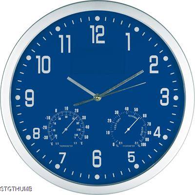 Picture of CRISMA STYLISH WALL CLOCK in Blue & Silver.