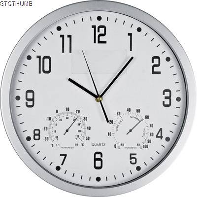 Picture of CRISMA STYLISH WALL CLOCK in White & Silver