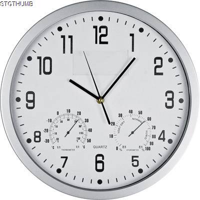 Picture of CRISMA STYLISH WALL CLOCK in White & Silver.