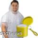Picture of RAIN PONCHO with Portable Can in Yellow