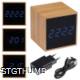 Picture of DESK CLOCK with Black Display & Blue LED Display in Beige