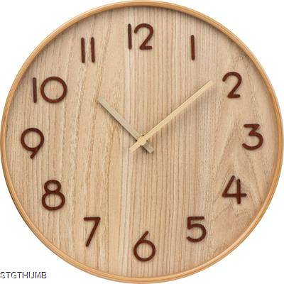 Picture of WOOD WALL CLOCK in Beige.