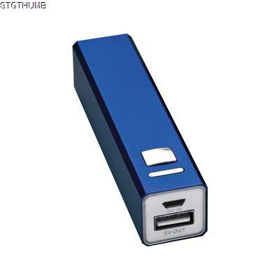 Picture of METAL POWER BANK in Blue.