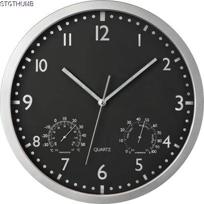 Picture of WALL CLOCK with Display in Black.