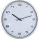Picture of WALL CLOCK with Silver Frame & Click System in White 