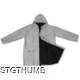Picture of BICOLOUR XL PVC REVERSIBLE RAIN COAT in Black & Silver