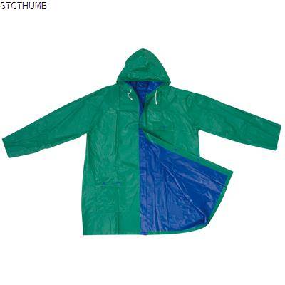 Picture of BICOLOUR XL PVC REVERSIBLE RAIN COAT in Blue & Green