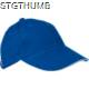 Picture of 6 PANEL SANDWICH PEAK BASEBALL CAP in Blue Heavy Brushed Cotton