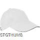 Picture of 6 PANEL SANDWICH PEAK BASEBALL CAP in White Heavy Brushed Cotton