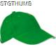 Picture of 6 PANEL SANDWICH PEAK BASEBALL CAP in Green Heavy Brushed Cotton