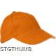Picture of 6 PANEL SANDWICH PEAK BASEBALL CAP in Orange Heavy Brushed Cotton