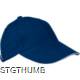 Picture of 6 PANEL SANDWICH PEAK BASEBALL CAP in Navy Blue Heavy Brushed Cotton